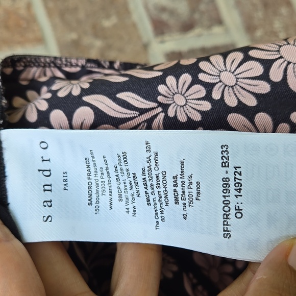 Sandro floral-print v-neck dress Size S - Picture 8 of 10